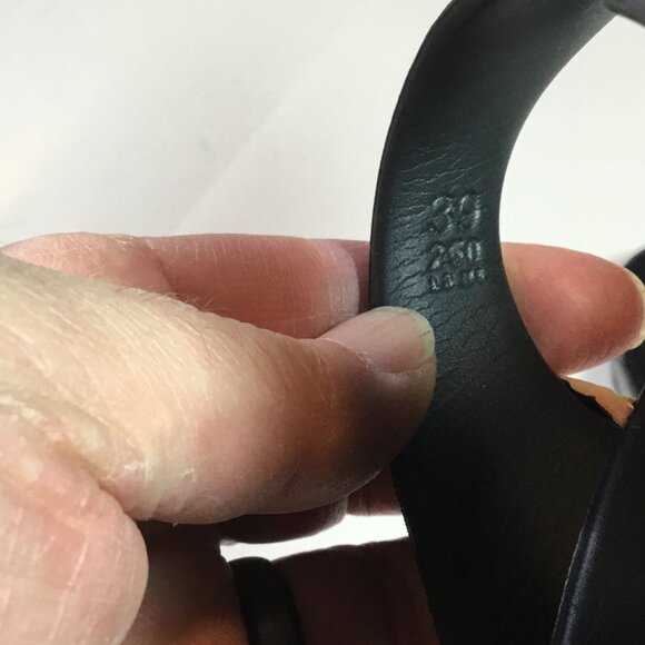 Birkenstock Gizeh EVA Thong Sandals Women - Size 39 US8 Black Rubber Flat Buckle - Picture 8 of 9